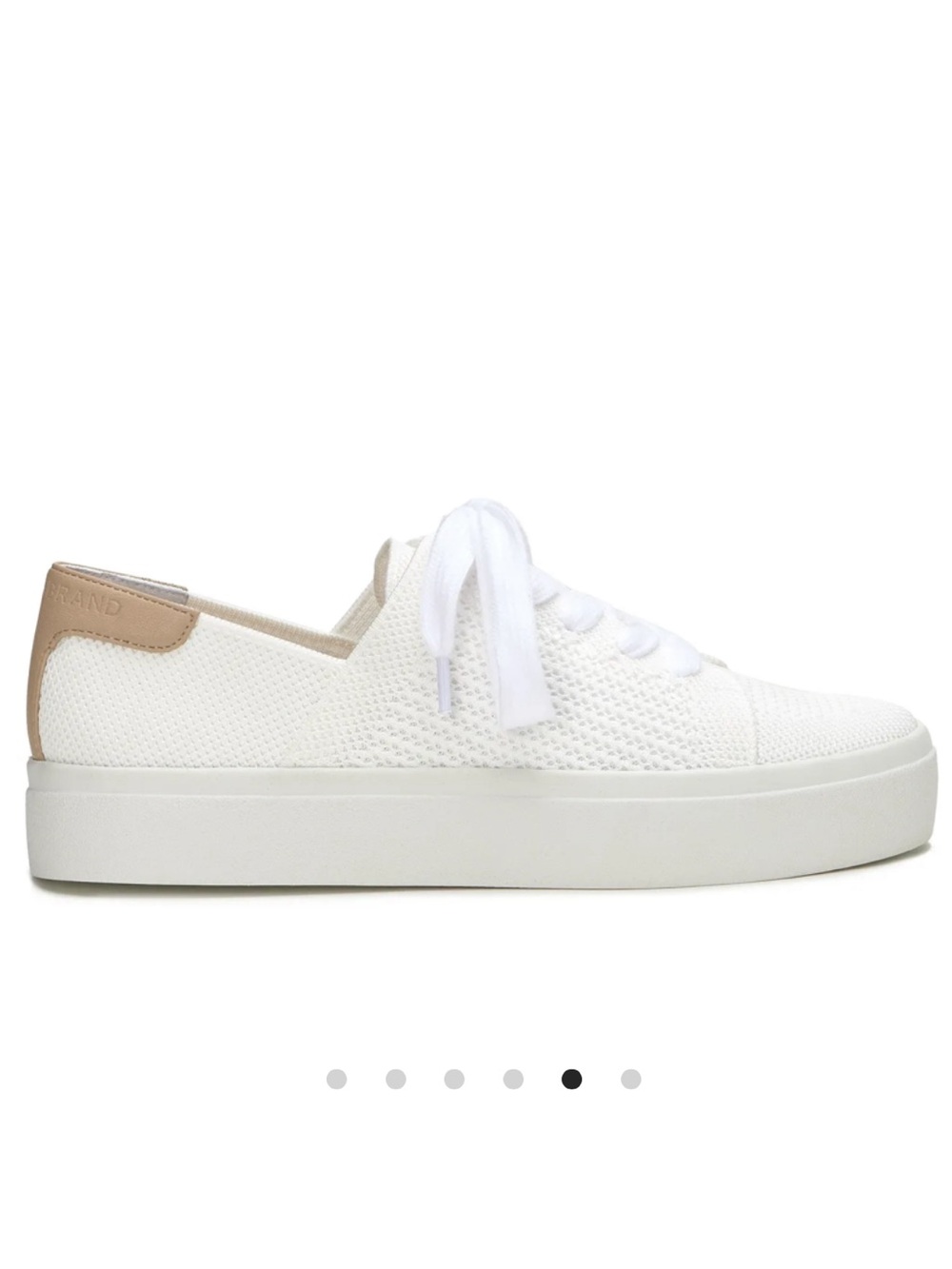 Lucky Brand Talena Knit Sneaker, White, 8.5 EUC